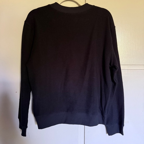 Boat‎ House Apparel World Traveler Black White Ribbed Sweatshirt Size Medium - Picture 6 of 8